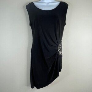 Joseph Ribkoff Designer Womens Asymmetrical Beaded Top Medium Party Luxe Travel